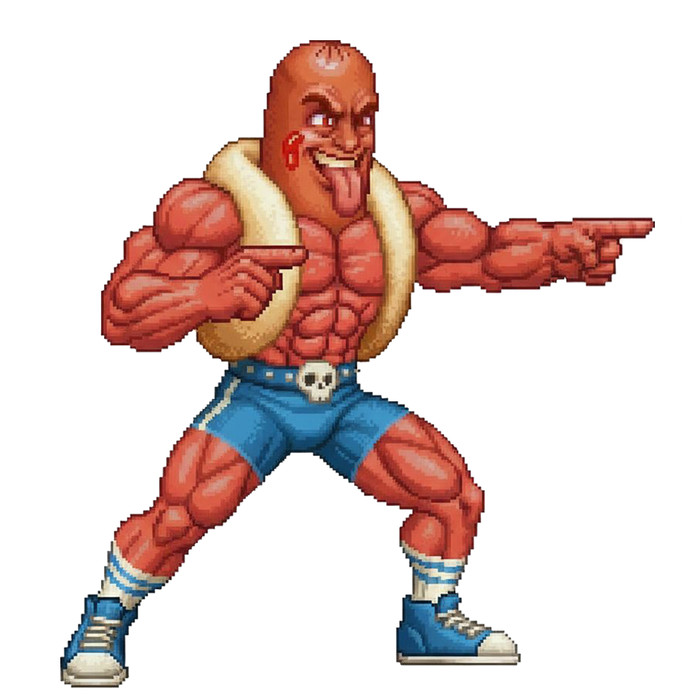 HOT DOG MAN FROM AMERICA - WÖYH FIGHTER II - 1990s Arcade Game created by Peki Sinikoski